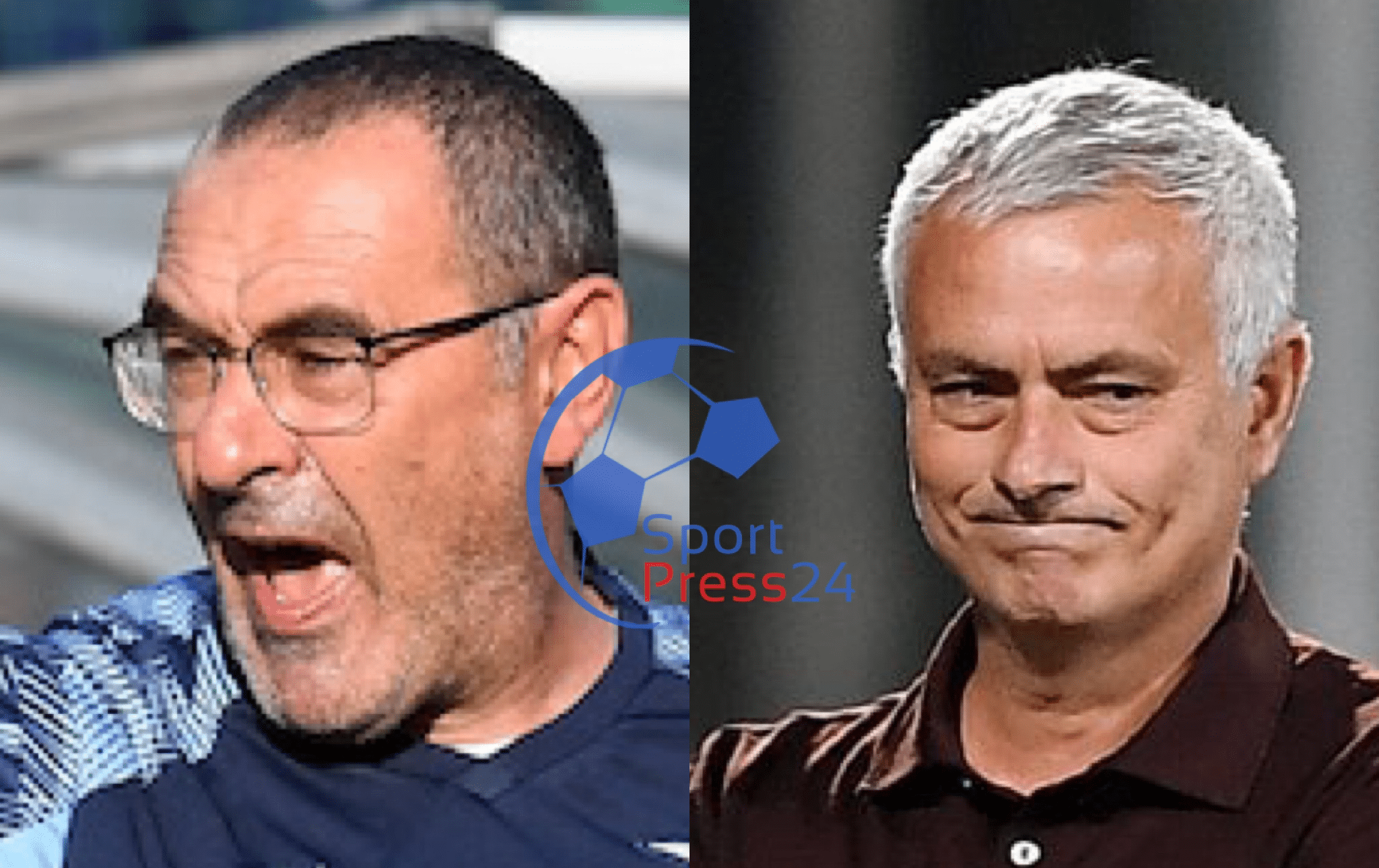 maurizio sarri josè mourinho derby lazio roma