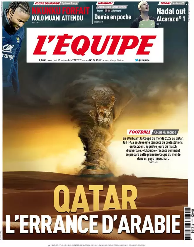 Prime pagine - l-equipe