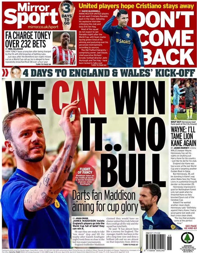 Prime pagine - mirror-sport