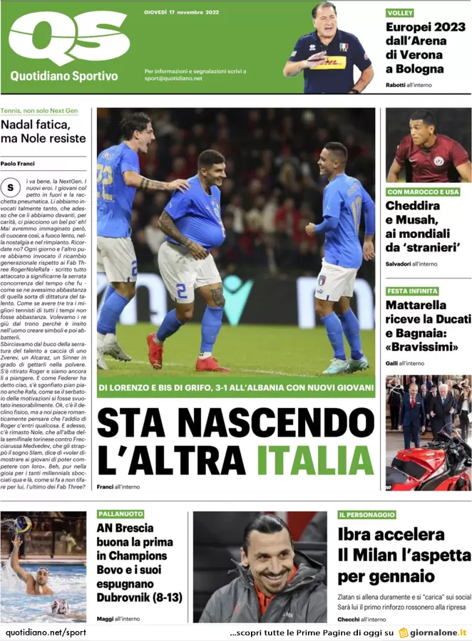 Prime pagine - qs-quotidiano-sportivo