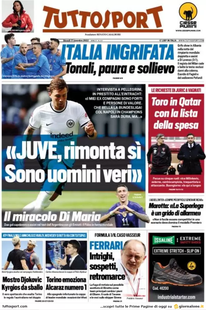 Prime pagine - Tuttosport