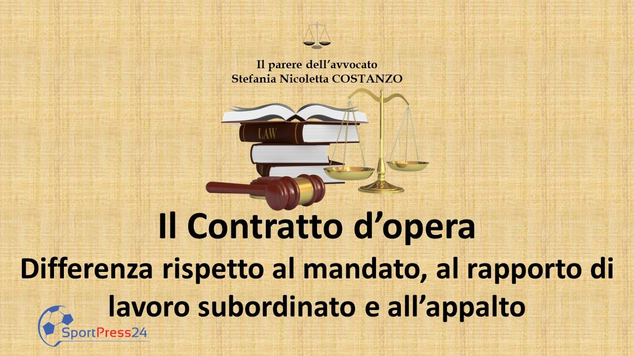Il Contratto d'Opera - Differenza rispetto al mandato, al rapporto di lavoro subordinato e all’appalto (Immagine a cura della Redazione)