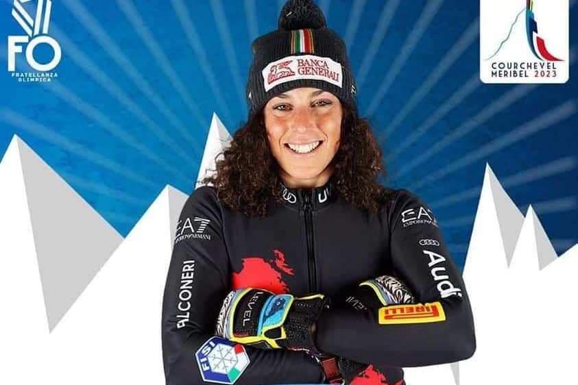 Federica Brignone. Mondiali di sci (immagine da Twitter)