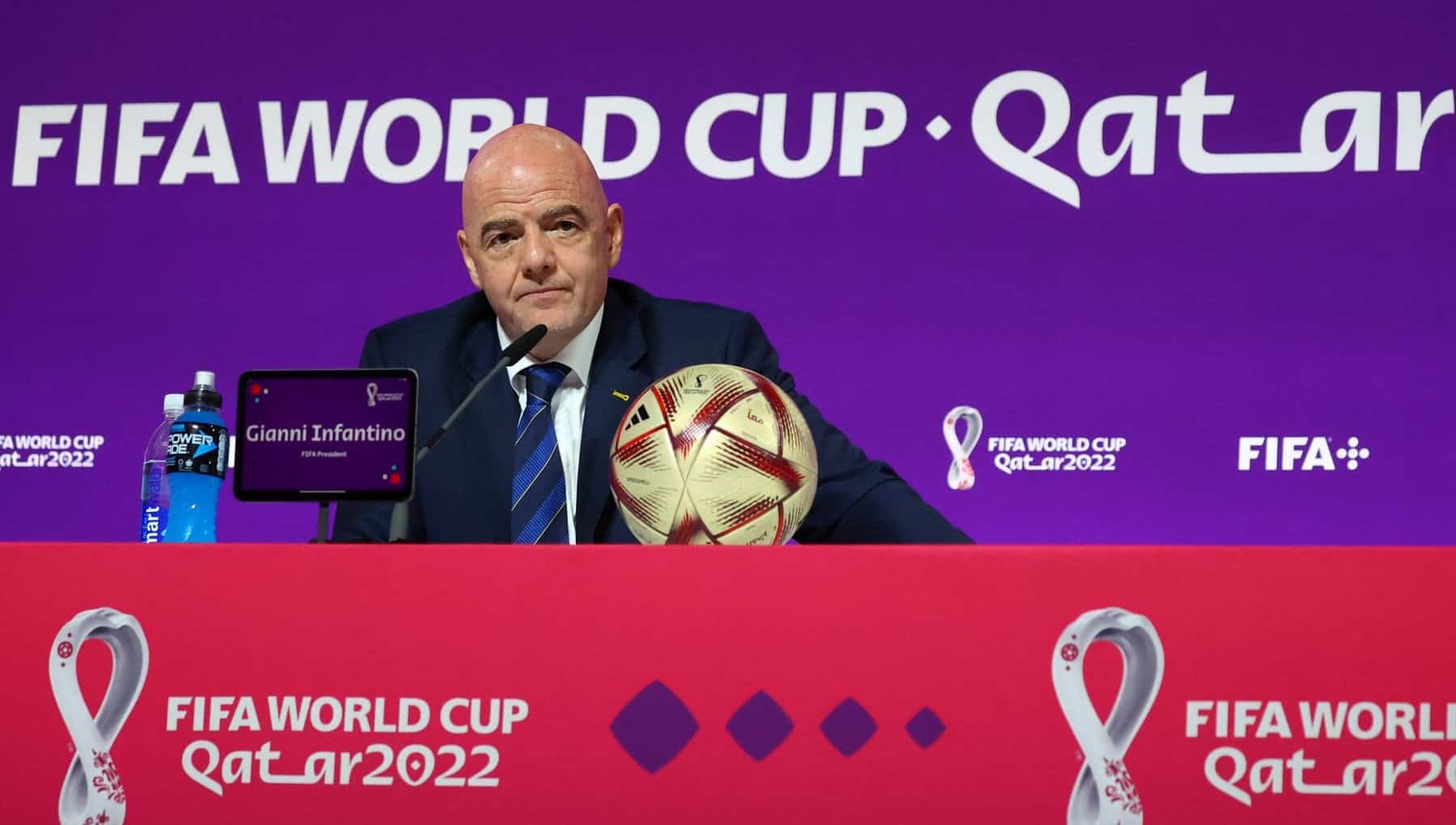 Il Presidente della FIFA Gianni Infantino (Immagine di copertina da Twitter)