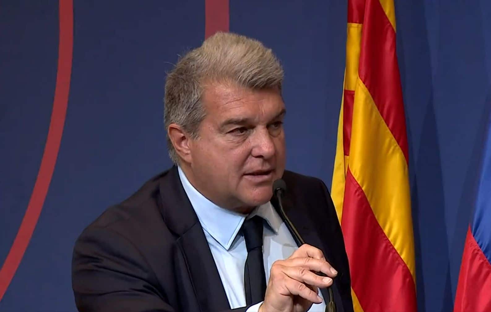 Joan Laporta, presidente del Barcellona (immagine da Twitter)