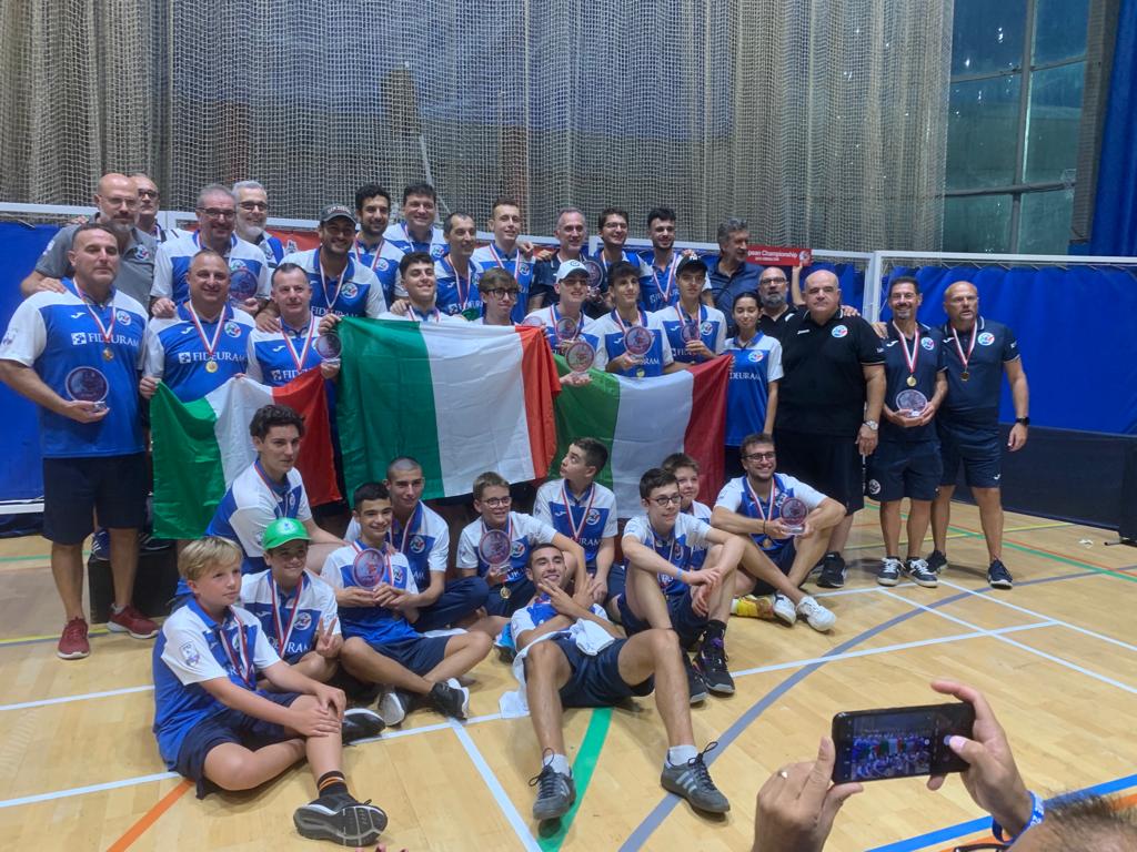 La delegazione azzurra Italia Calcio da tavolo