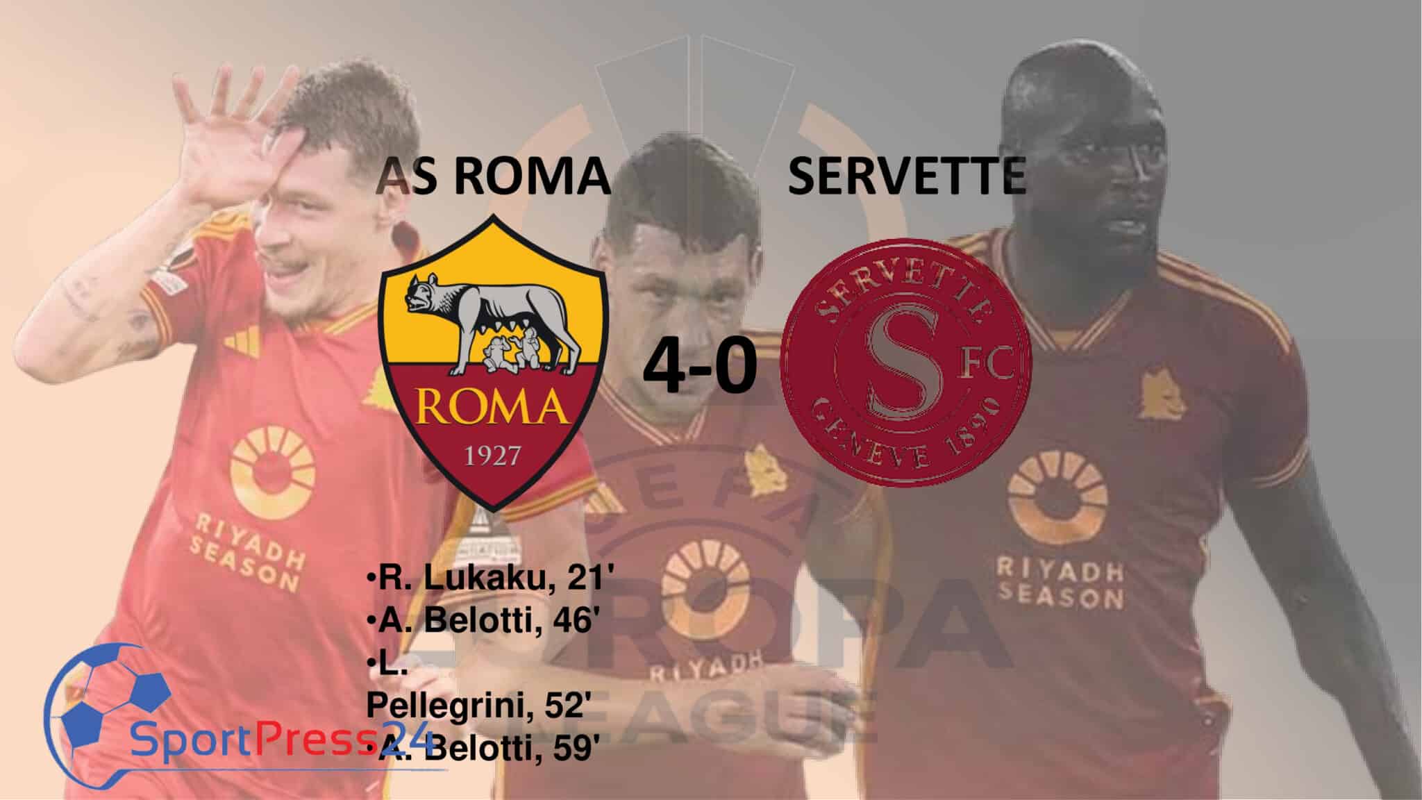 Roma-Servette (Immagine di copertina a cura di Valerio Giuseppe Bellinghieri)