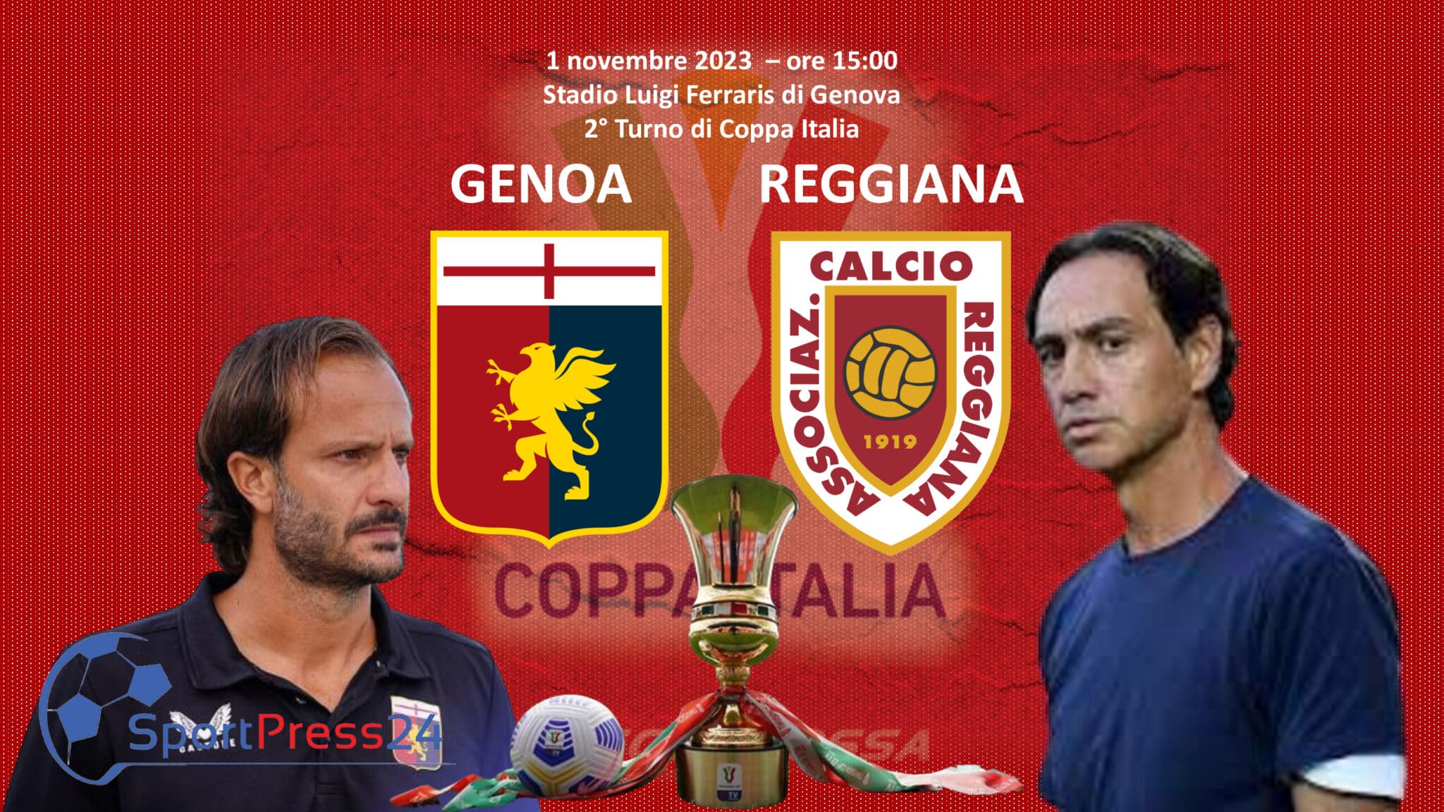 Genoa beat Reggiana in the Coppa Italia thanks to Malinowski's assist in  2023