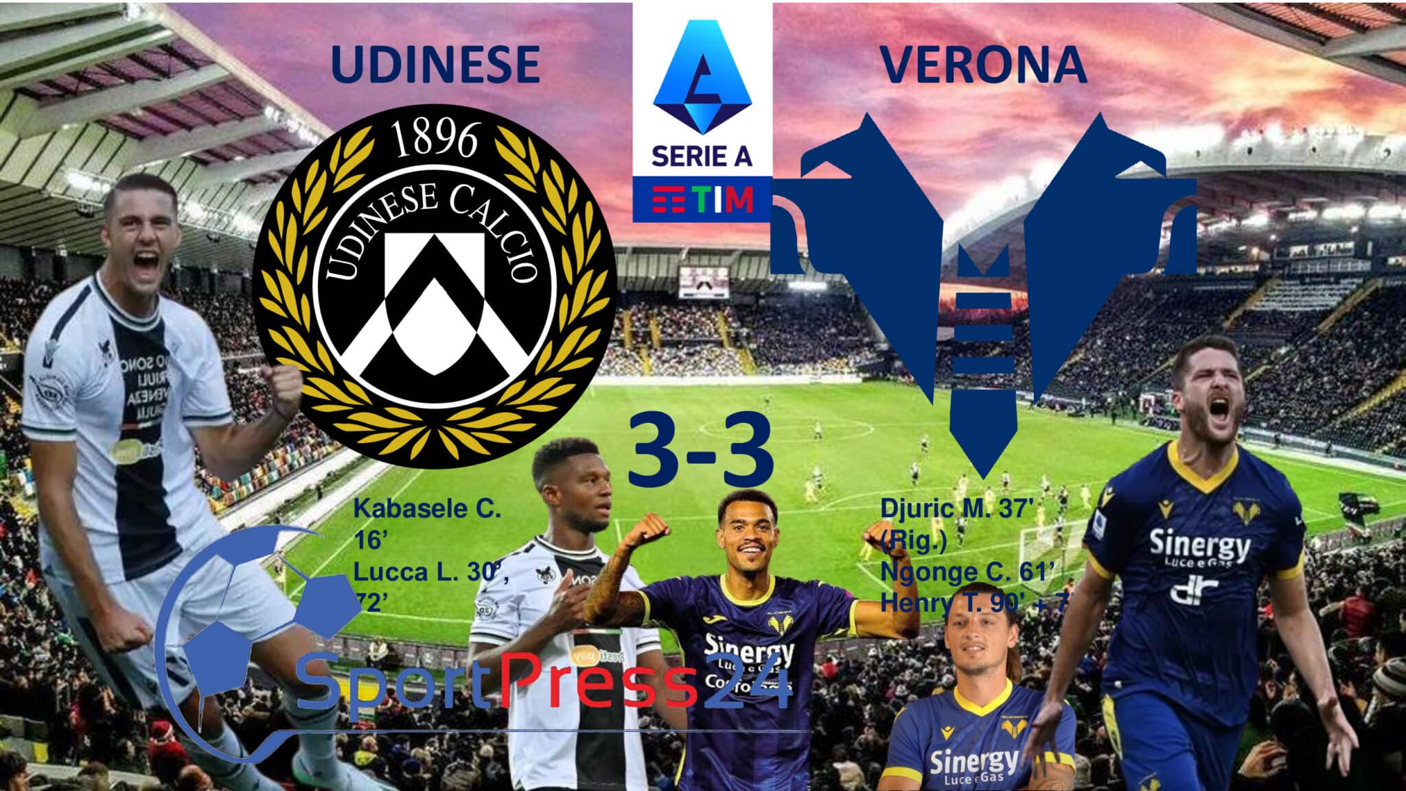 Le pagelle di Udinese-Verona (Immagine a cura di Orazio Bellinghieri)