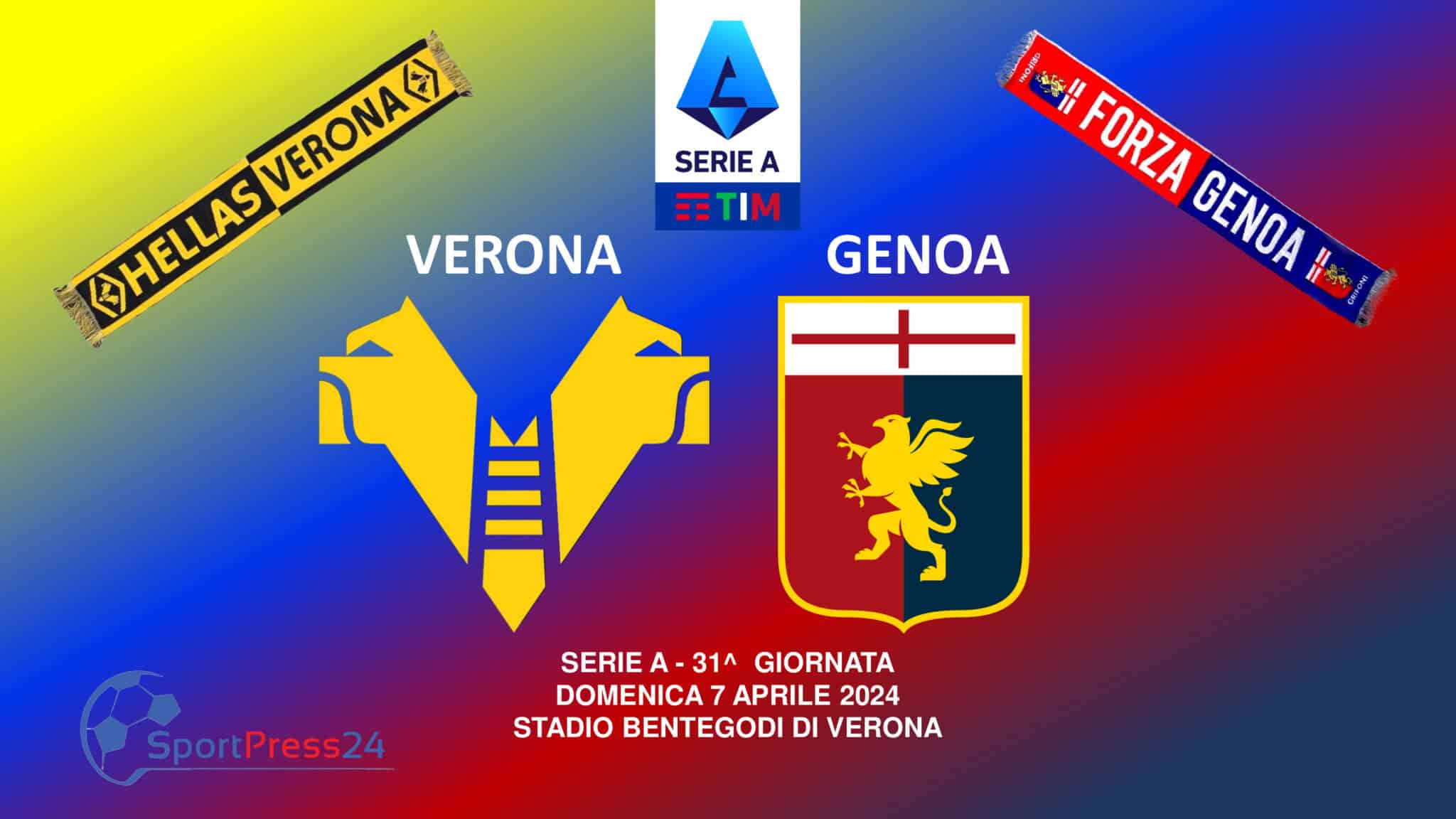 Formazioni ufficiali di Verona - Genoa (Immagine a cura di Orazio Bellinghieri)