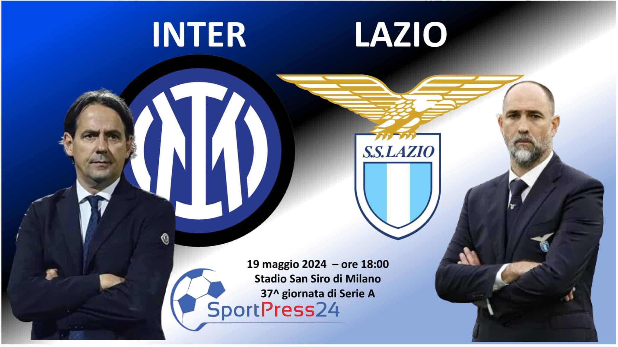 Formazioni ufficiali di Inter - Lazio (Immagine a cura di Orazio Bellinghieri)