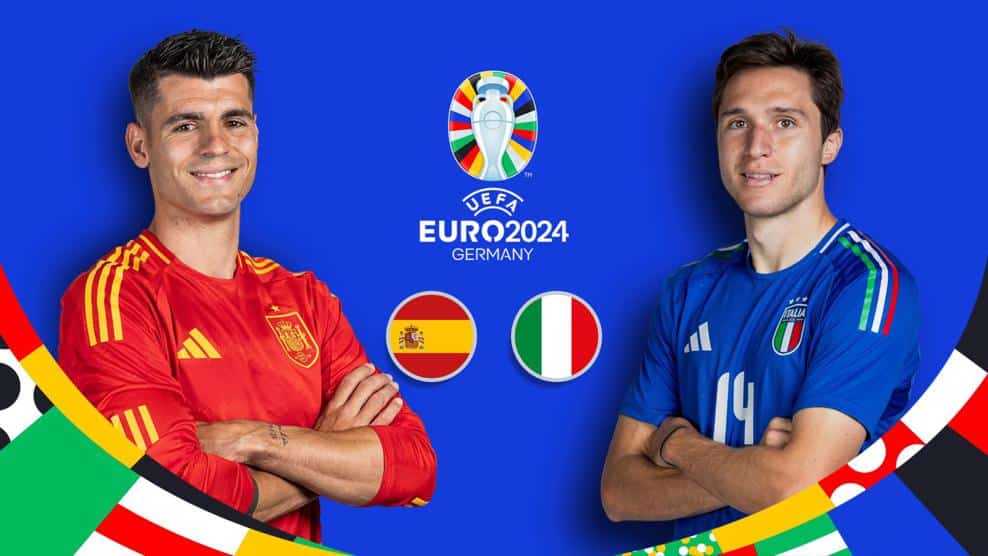 Álvaro Morata (Spagna) e Federico Chiesa (Italia) - (Immagine dal sito ufficiale UEFA)