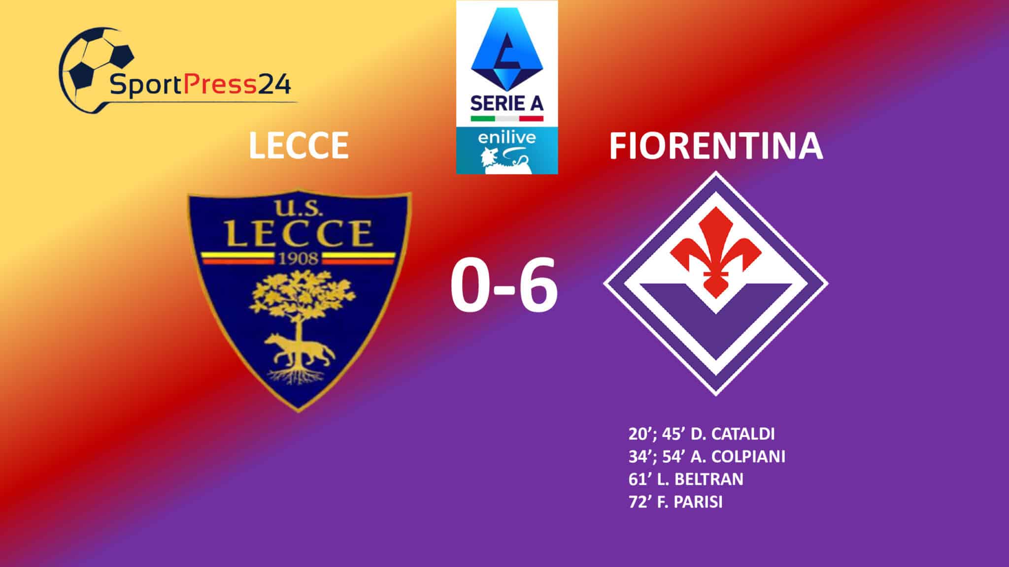 Lecce - Fiorentina (Immagine di copertina a cura di Orazio Bellinghieri)